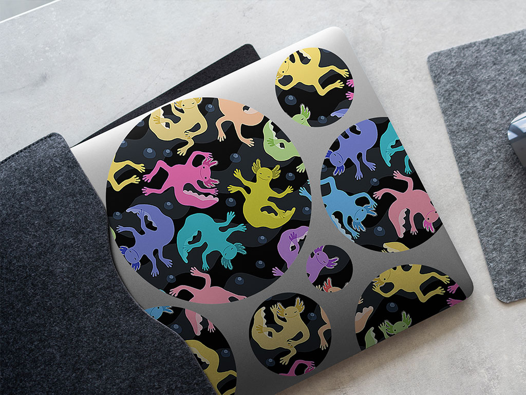 Neon Salamanders Fresh Water DIY Laptop Stickers