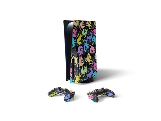 Neon Salamanders Fresh Water Sony PS5 DIY Skin