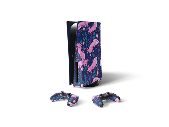 Smiling Salamanders Fresh Water Sony PS5 DIY Skin