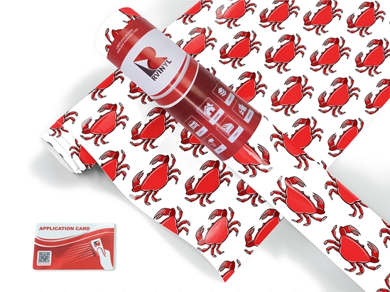 Cartoon Crabs Salt Water Craft Vinyl Roll