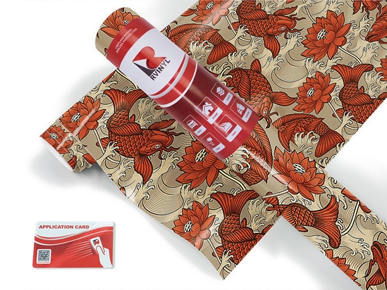 Red Koi Salt Water Craft Vinyl Roll