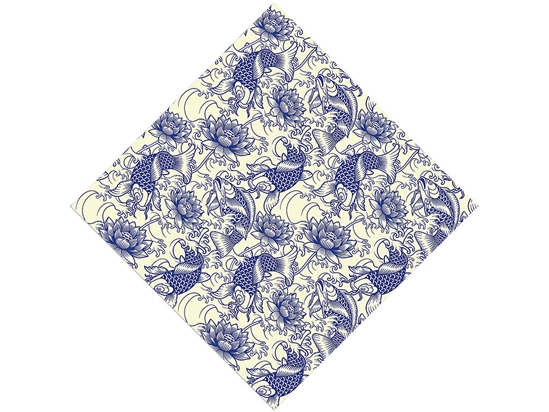 White Koi Marine Life Vinyl Wrap Pattern