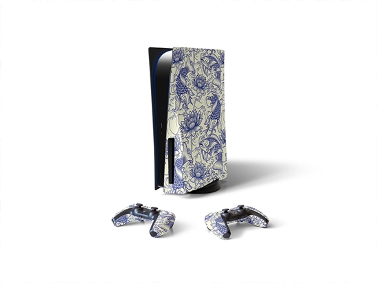 White Koi Salt Water Sony PS5 DIY Skin