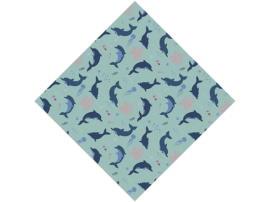 Dancing Dolphins Marine Life Vinyl Wrap Pattern