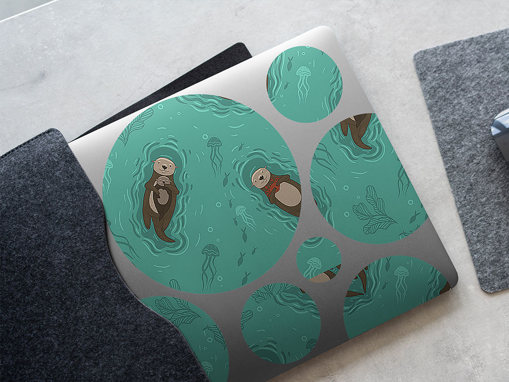 Otter Affection Salt Water DIY Laptop Stickers