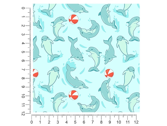 Playful Dolphins Salt Water 1ft x 1ft Craft Sheets