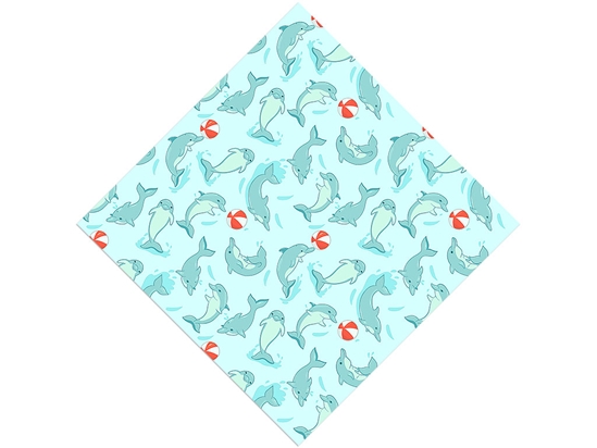 Playful Dolphins Marine Life Vinyl Wrap Pattern