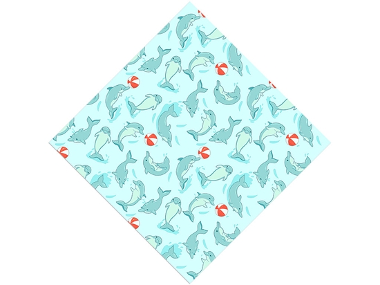 Playful Dolphins Marine Life Vinyl Wrap Pattern