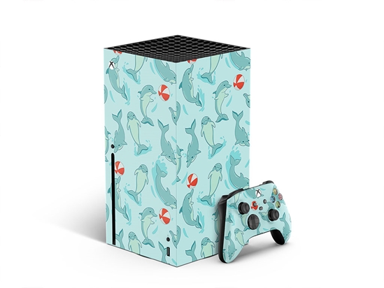 Playful Dolphins Salt Water XBOX DIY Decal