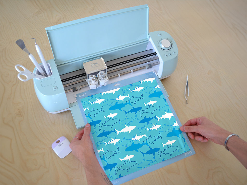 Abstract Sharks Salt Water Cricut Compatible Vinyl