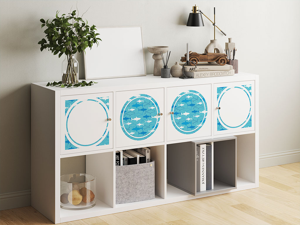 Abstract Sharks Salt Water DIY Furniture Stickers