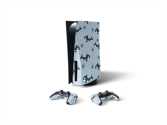 Deep Blue Salt Water Sony PS5 DIY Skin