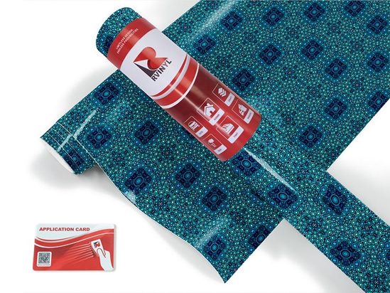 Cerulean Squares Mosaic Craft Vinyl Roll