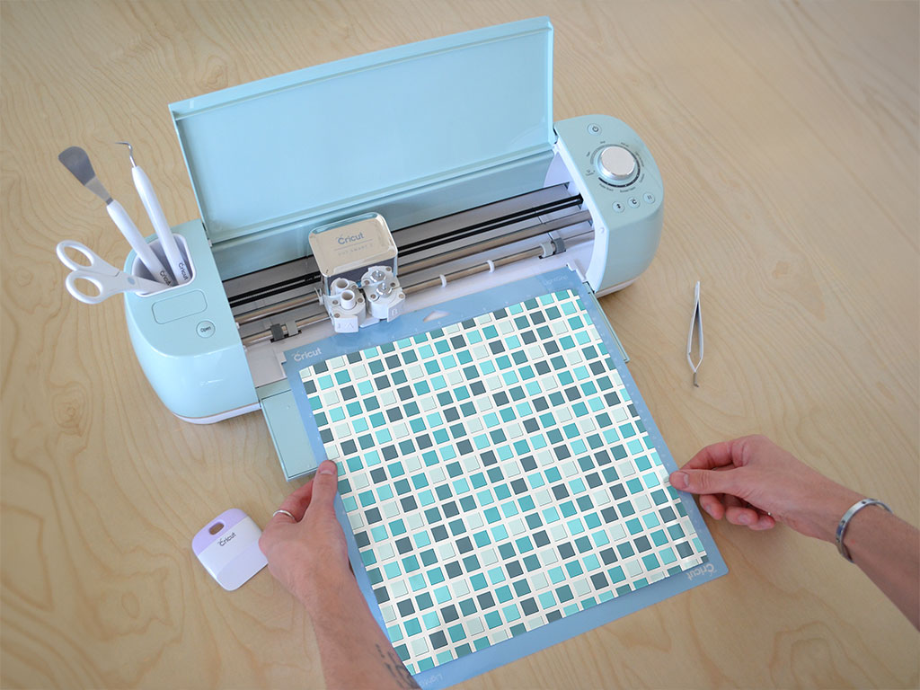 Office Blues Mosaic Cricut Compatible Vinyl