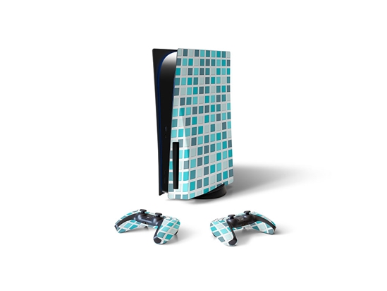 Office Blues Mosaic Sony PS5 DIY Skin