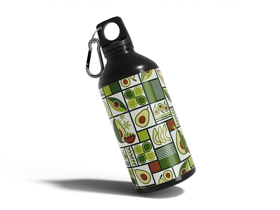 Avocado Toast Mosaic Water Bottle DIY Stickers