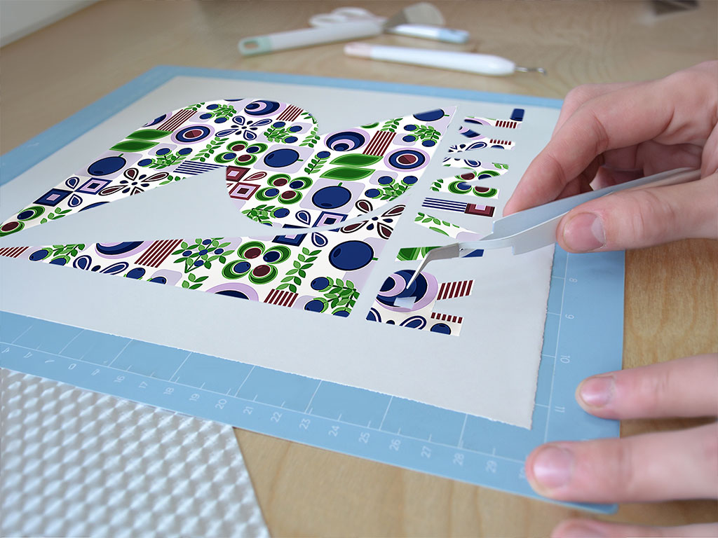 Blueberries Abound Mosaic Easy Weed Craft Vinyl