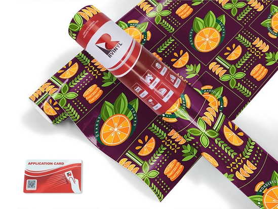 Orange Madness Mosaic Craft Vinyl Roll