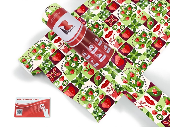 Strawberry Jam Mosaic Craft Vinyl Roll