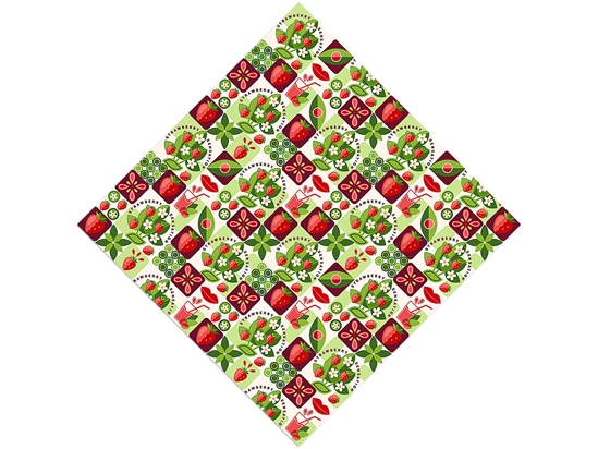 Strawberry Jam Mosaic Vinyl Wrap Pattern