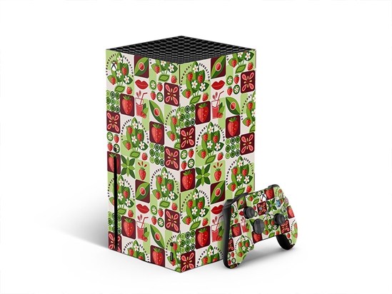 Strawberry Jam Mosaic XBOX DIY Decal