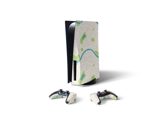 Town Map Mosaic Sony PS5 DIY Skin