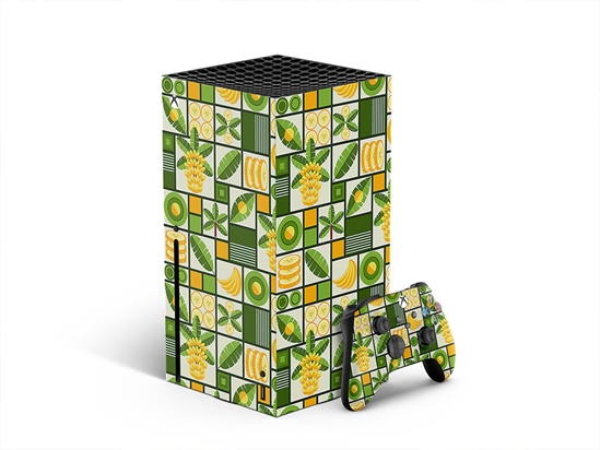 Yellow Banana Mosaic XBOX DIY Decal