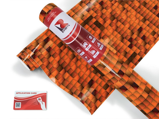 Pumpkin Cubes Mosaic Craft Vinyl Roll