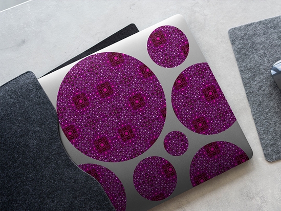 Fuchsia Foundations Mosaic DIY Laptop Stickers