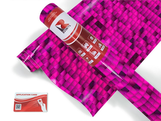 Hot Magenta Mosaic Craft Vinyl Roll