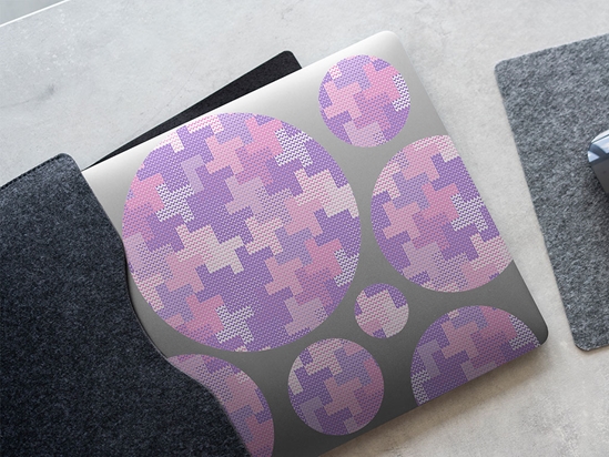 Heliotrope Tunes Mosaic DIY Laptop Stickers