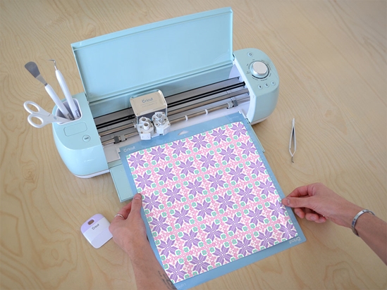 Periwinkle Pansies Mosaic Cricut Compatible Vinyl