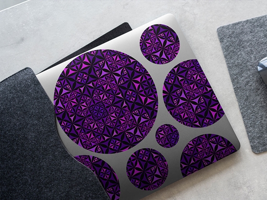 Russian Violets Mosaic DIY Laptop Stickers