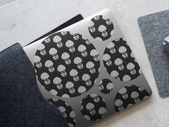 Black Amanita Mushroom DIY Laptop Stickers