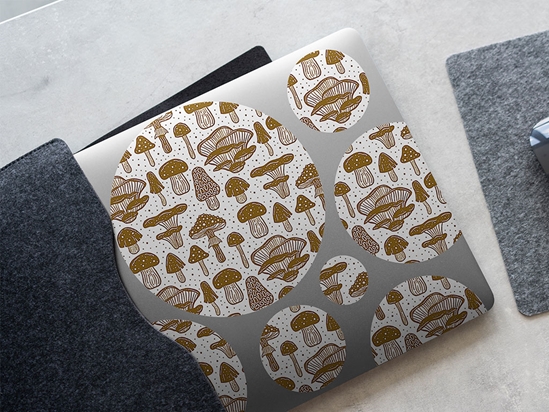 Golden Stems Mushroom DIY Laptop Stickers