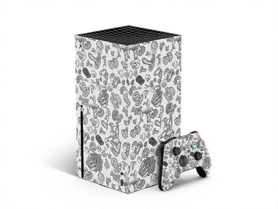 Mycelium Outlines Mushroom XBOX DIY Decal