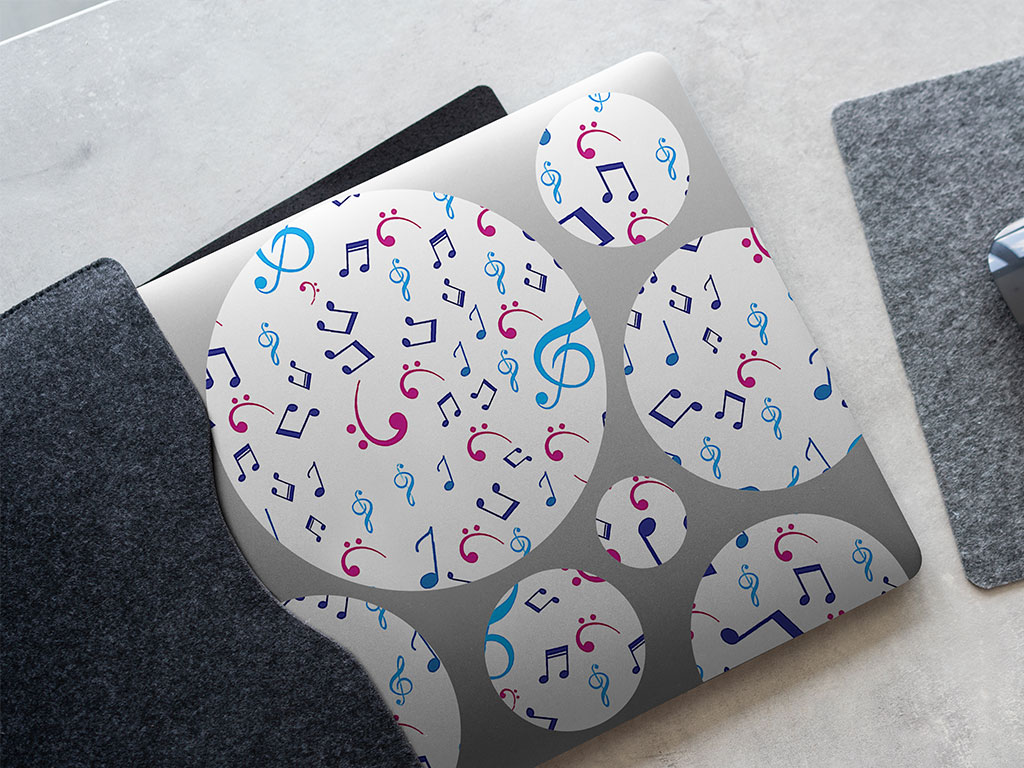 Pastel Notes Music DIY Laptop Stickers