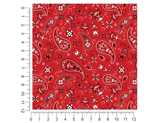 Classic Bandana Paisley 1ft x 1ft Craft Sheets