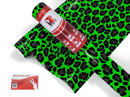 Green Panther Animal Print Craft Vinyl Roll