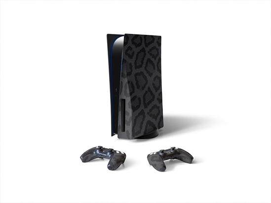 Negro Panther Animal Print Sony PS5 DIY Skin