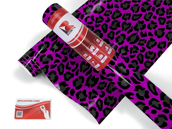 Purple Panther Animal Print Craft Vinyl Roll