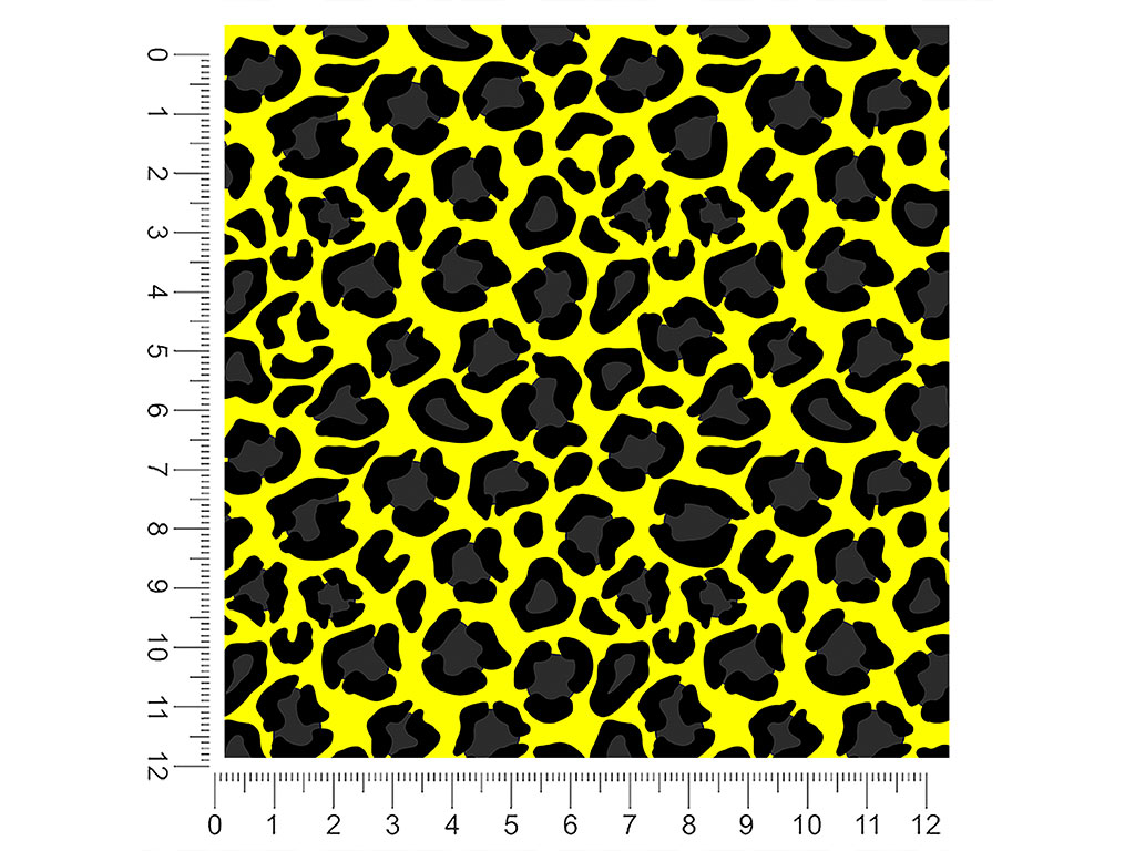 Yellow Panther Animal Print 1ft x 1ft Craft Sheets