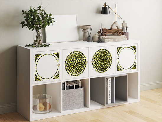 Yellow Panther Animal Print DIY Furniture Stickers