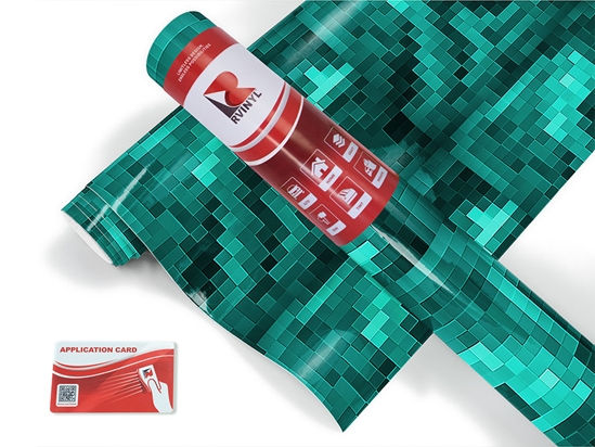 Aquamarine Start Pixel Craft Vinyl Roll