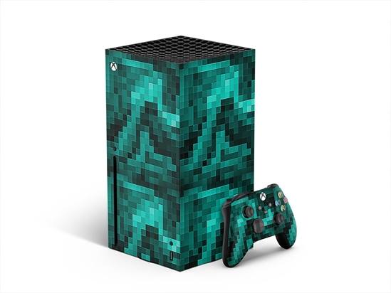 Aquamarine Start Pixel XBOX DIY Decal