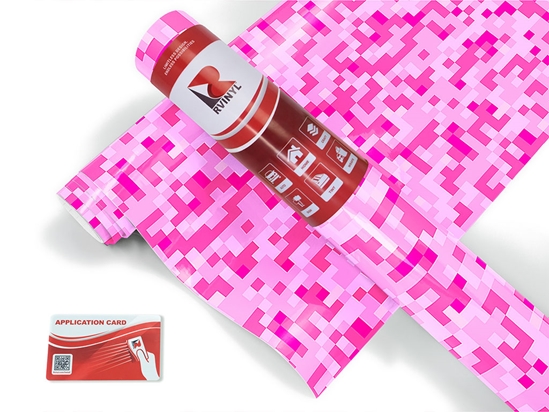 Red Purple Pixel Craft Vinyl Roll