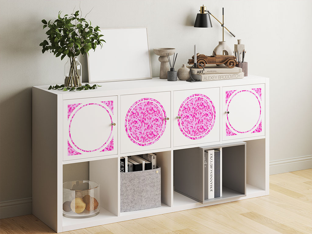 Red Purple Pixel DIY Furniture Stickers