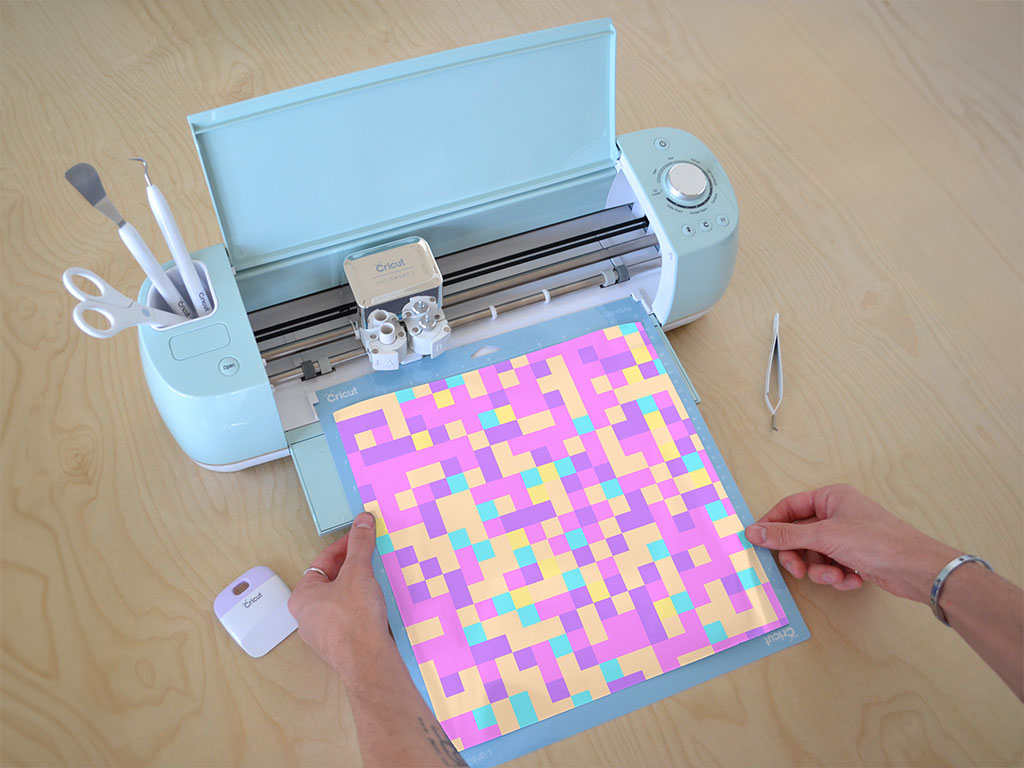 Lilac Bouquet Pixel Cricut Compatible Vinyl