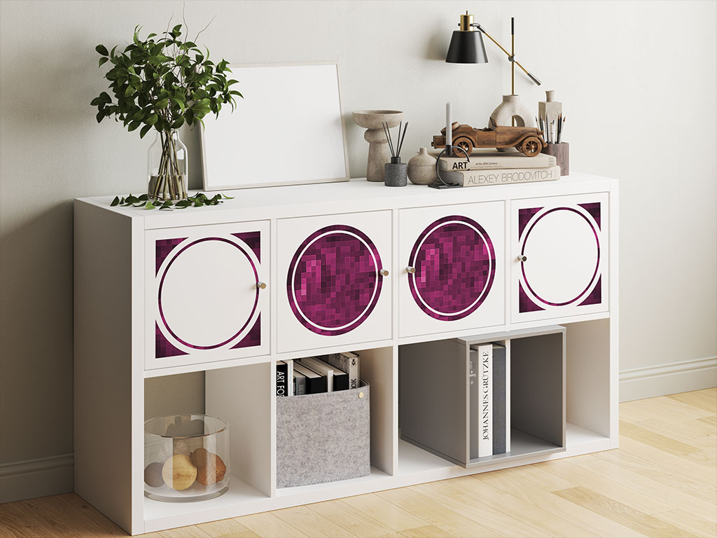 Mulberry Wine Pixel DIY Furniture Stickers