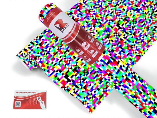 Television Static Pixel Craft Vinyl Roll